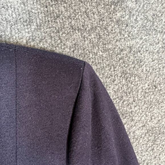 H&M Blazer Womens 12 Blue 4 Button Jacket Long Sleeve Comfort Shoulder Padding - Picture 5 of 9